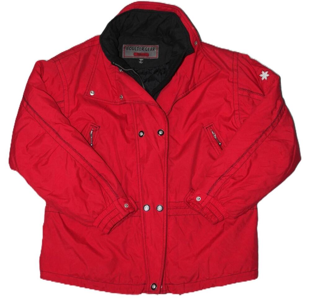 Boulder Gear Jacket Womens 8 Red Insulated Thinsulate Taffeta Mid-Length